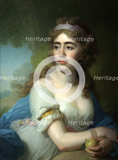 Portrait of Skobeyeva, 1790s. Artist: Borovikovsky, Vladimir Lukich (1757-1825)