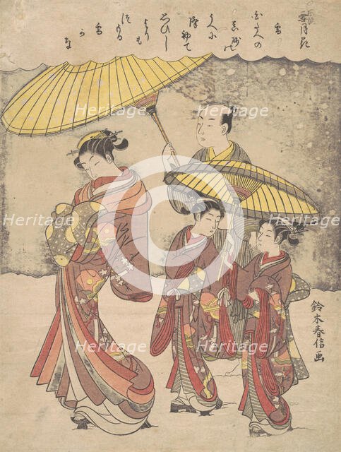 Snow, ca. 1769., ca. 1769. Creator: Suzuki Harunobu.