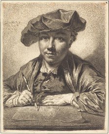 Self-Portrait, Drawing, 1752. Creator: Georg Friedrich Schmidt.