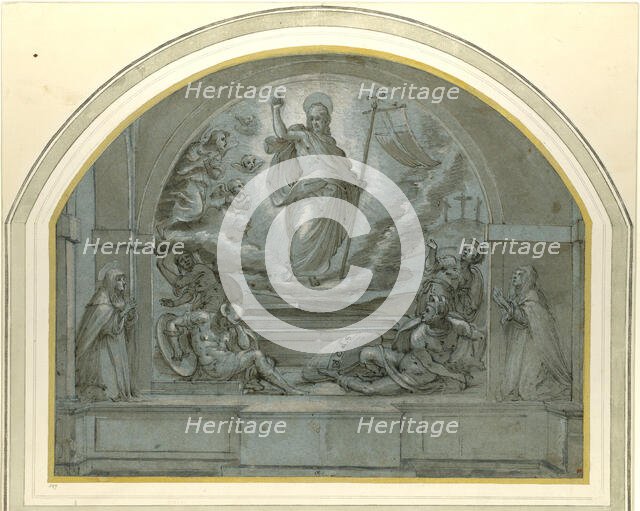 Design for a Frescoed Altarpiece of The Resurrection, ca. 1560-71. Creator: Tommaso Manzuoli.