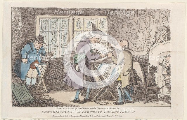 Connoisseurs-or Portrait Collectors !!!, 1807., 1807. Creator: Thomas Rowlandson.