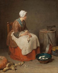 The Kitchen Maid, 1738. Creator: Jean-Simeon Chardin.