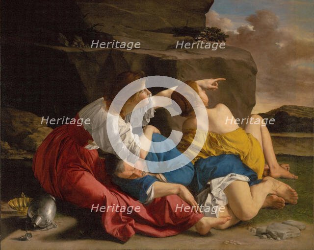 Lot and His Daughters, about 1622. Creator: Orazio Gentileschi.