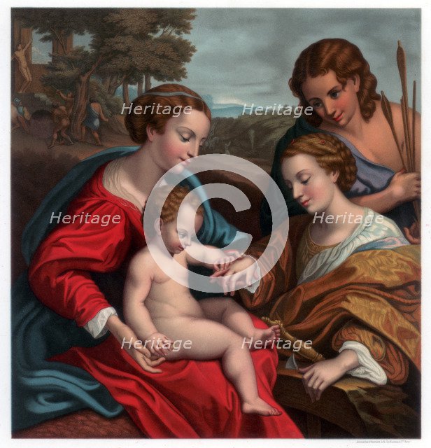 'The Mystic Marriage of St Catherine', 1526-1527 (1870). Artist: Franz Kellerhoven