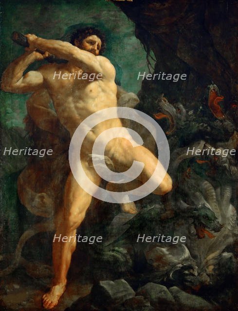 Hercules Slaying the Hydra of Lerna, 1620-1621. Creator: Reni, Guido (1575-1642).