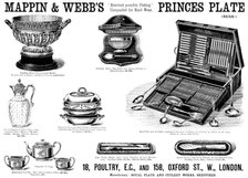 Advertisement for Mappin & Webb’s Princes Plate, 1890. Creator: Unknown.