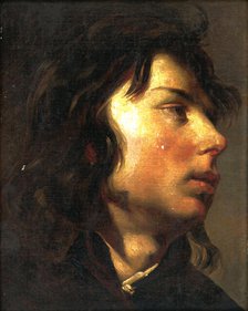 Head of a Young Man, around 1850-1860. Creator: Friedrich von Amerling.
