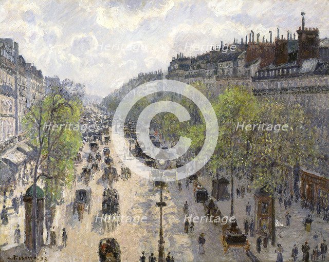 Boulevard Montmartre, Spring, 1897. Artist: Pissarro, Camille (1830-1903)