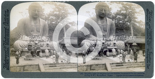 Great bronze Buddha, Kamakura, Japan, 1904. Artist: Underwood & Underwood
