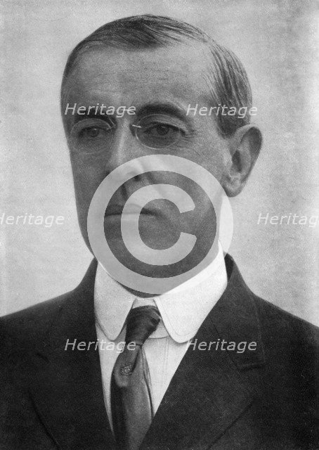 Woodrow Wilson, American president, c1920. Artist: Pash