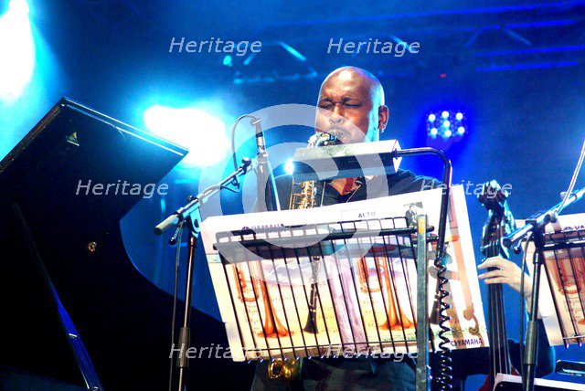 Abraham Burton, saxophonist, Brecon Jazz Festival, 2007. Artist: Brian O'Connor.