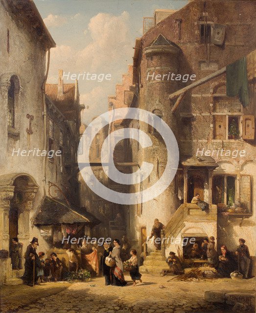 A street in Amsterdam's Jewish quarter, 1851.