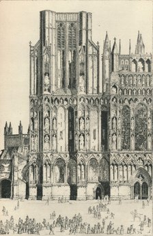 'Wells Cathedral', c1927. Artist: Herbert Gordon Warlow.