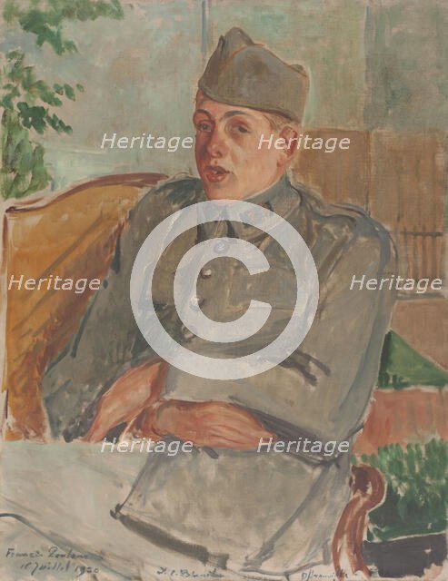 Portrait of Francis Poulenc, 16–07–1920. Creator: Jacques Emile Blanche.
