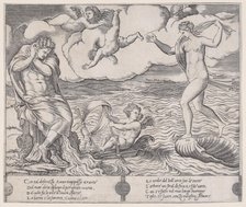 Eros in the Sea, ca. 1514-36. Creator: Agostino Veneziano.