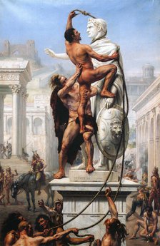 The Sack of Rome by Visigoths, 410, 1890. Artist: Sylvestre, Joseph-Noël (1847-1926)