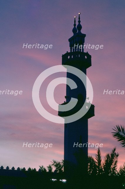 Minaret of the Al Muttair Mosque, Abdullah Al-Salem, Kuwait.  Artist: Tony Evans