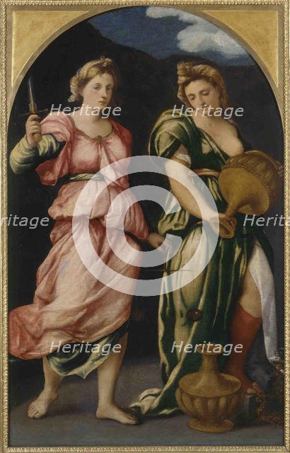 Justice and Temperance, First Half of 16th cen.. Creator: Veronese (de' Pitati), Bonifacio (1487-1553).