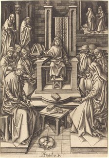 Christ Among the Doctors, c. 1490/1500. Creator: Israhel van Meckenem.