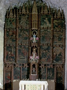 Altarpiece of Saint Martin, from the Church of Saint Martin of Tours de Capella, painting by Pedr…