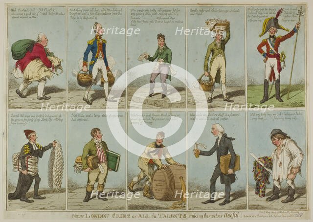New London Cries or all the talents making themselves useful!, published May 1807. Creator: Unknown.