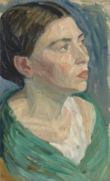 Female head, 1906. Creator: Niels Larsen Stevns.