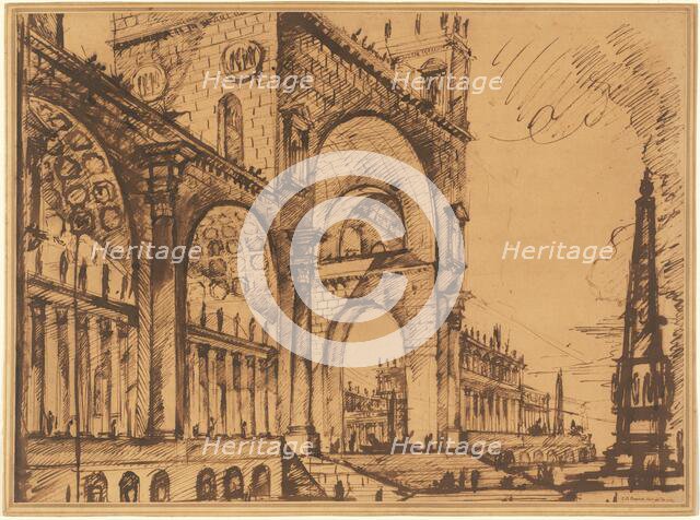 Fantasy on a Magnificent Triumphal Arch, 1765. Creator: Giovanni Battista Piranesi.