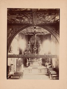 Interior of Church of the Nativity of the Blessed Virgin Mary, Kruzlowa Wyzna, 1895-1905. Creator: Stanislaw Tomkowicz.
