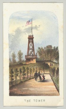 The Tower, from the series, Views in Central Park, New York, Part 2, 1864. Creator: Louis Prang.