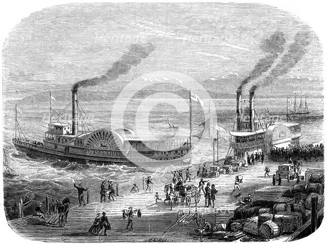 'A quay', San Francisco, California, 19th century. Artist: Unknown