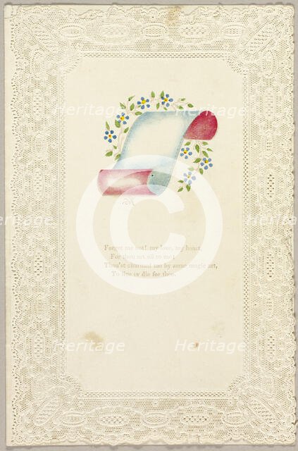 Forget Me Not! (valentine), c. 1840. Creator: Unknown.