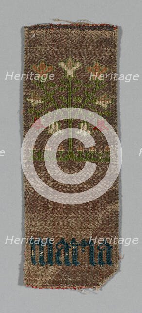 Fragment (From an Orphrey Band), Cologne, 15th century. Creator: Unknown.