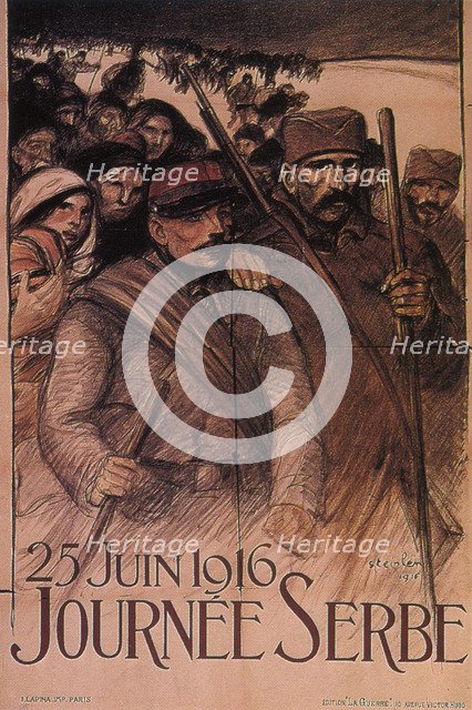 Serbia Day, 25 June 1916, 1916. Artist: Steinlen, Théophile Alexandre (1859-1923)