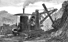 The Royal Visit to Swansea: steam navvy used in making the new dock at Swansea, 1881. Creator: Unknown.