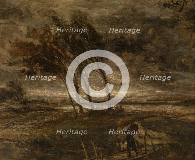 Storm Landscape, 1875. Creator: Willem Linnig II.