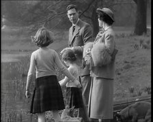 George VI, His Majesty The King, Elizabeth, Her Majesty The Queen, and the Princesses..., 1936. Creator: British Pathe Ltd.