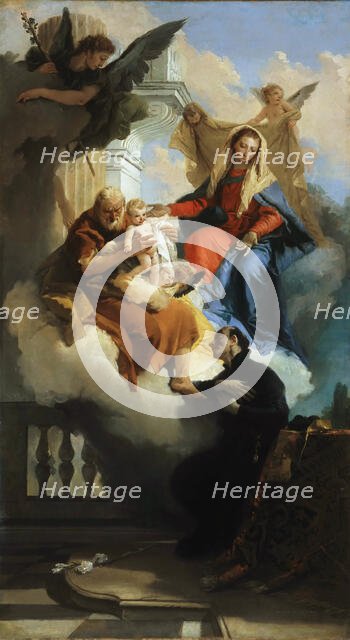 The Holy Family Appearing in a Vision to Saint Cajetan, ca 1735. Creator: Tiepolo, Giambattista (1696-1770).