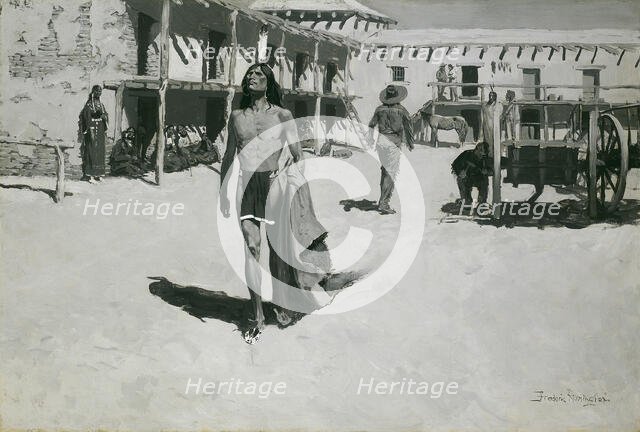 Nothing But Cheerful Looks Followed the Bat, c. 1900. Creator: Frederic Remington.