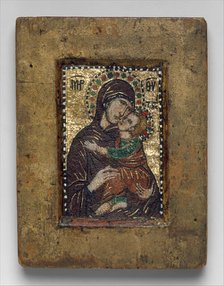 Portable Icon with the Virgin Eleousa, Byzantine, early 1300s. Creator: Unknown.