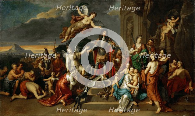 Allegory on the reign of Emperor Leopold I, ca 1672. Artist: Hoet, Gerard (1648-1733)