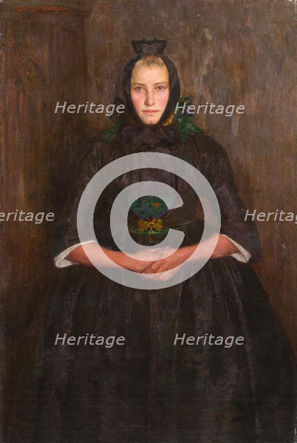 Hessian peasant girl, 1897. Creator: Carl Ludwig Noah Bantzer.