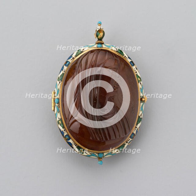 Double-Sided Pendant with Christ and Virgin, France, 18th century (cameo); 17th century (mount). Creator: Unknown.