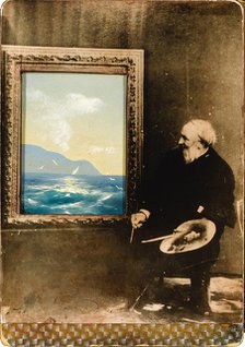 Portrait of the artist Ivan Aivazovsky (1817-1900), 1889. Artist: Anonymous  