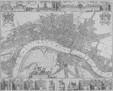 Map of the Cities of London and Westminster and Southwark, 1690. Artist: Anon