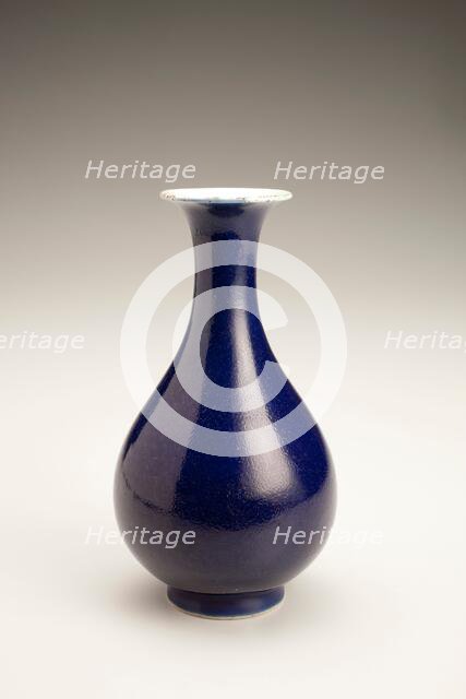 Deep-blue vase, 1700s. Creator: Unknown.