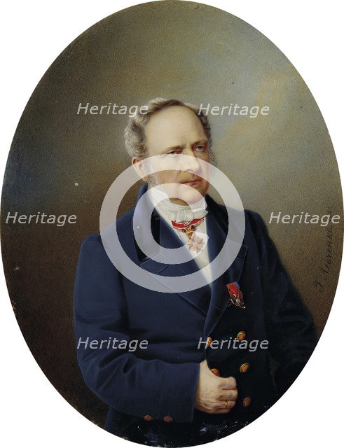 Portrait of the painter Yegor (Gregor) Bottman (18..-1891), Second quarter of the 19th cen.