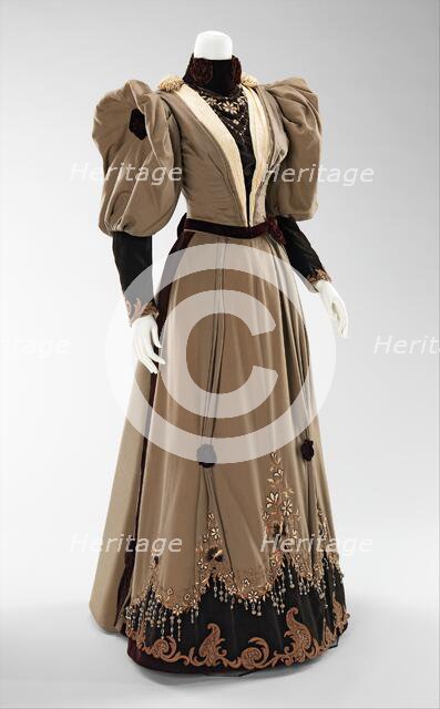 Evening dress, American, 1893. Creator: Unknown.