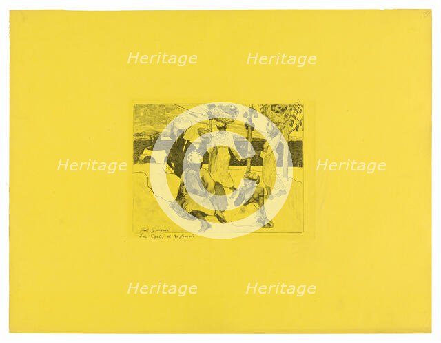 Les cigales et les fourmis (The Grasshoppers and the Ants), from the Volpini Suite, 1889. Creator: Paul Gauguin.