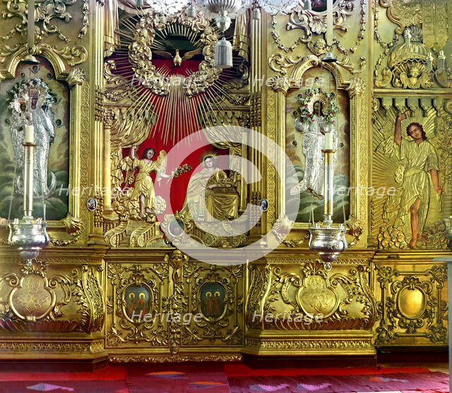 Iconostasis of the Church of Saint Nicholas the Wonder Worker, Rostov Velikii, 1911. Creator: Sergey Mikhaylovich Prokudin-Gorsky.