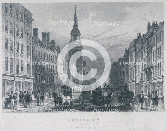 Cheapside, London, c1830. Artist: Anon